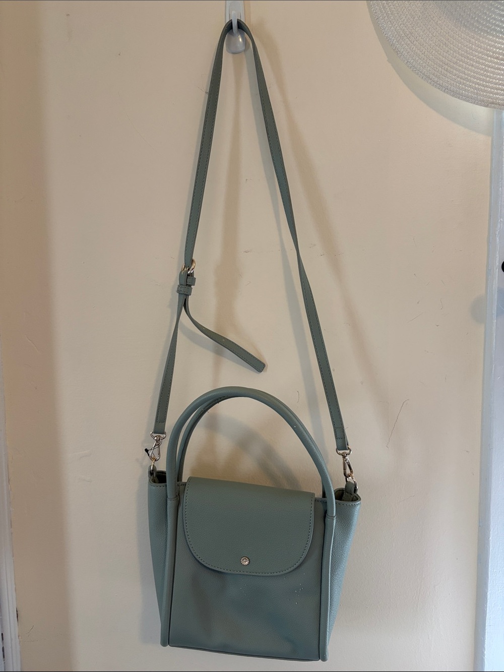 LC Lauren Conrad Sage Green Structured Crossbody Bag